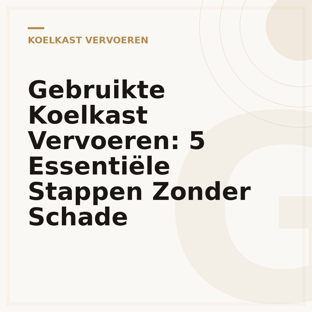 Gebruikte Koelkast Vervoeren: 5 Essentiële Stappen Zonder Schade