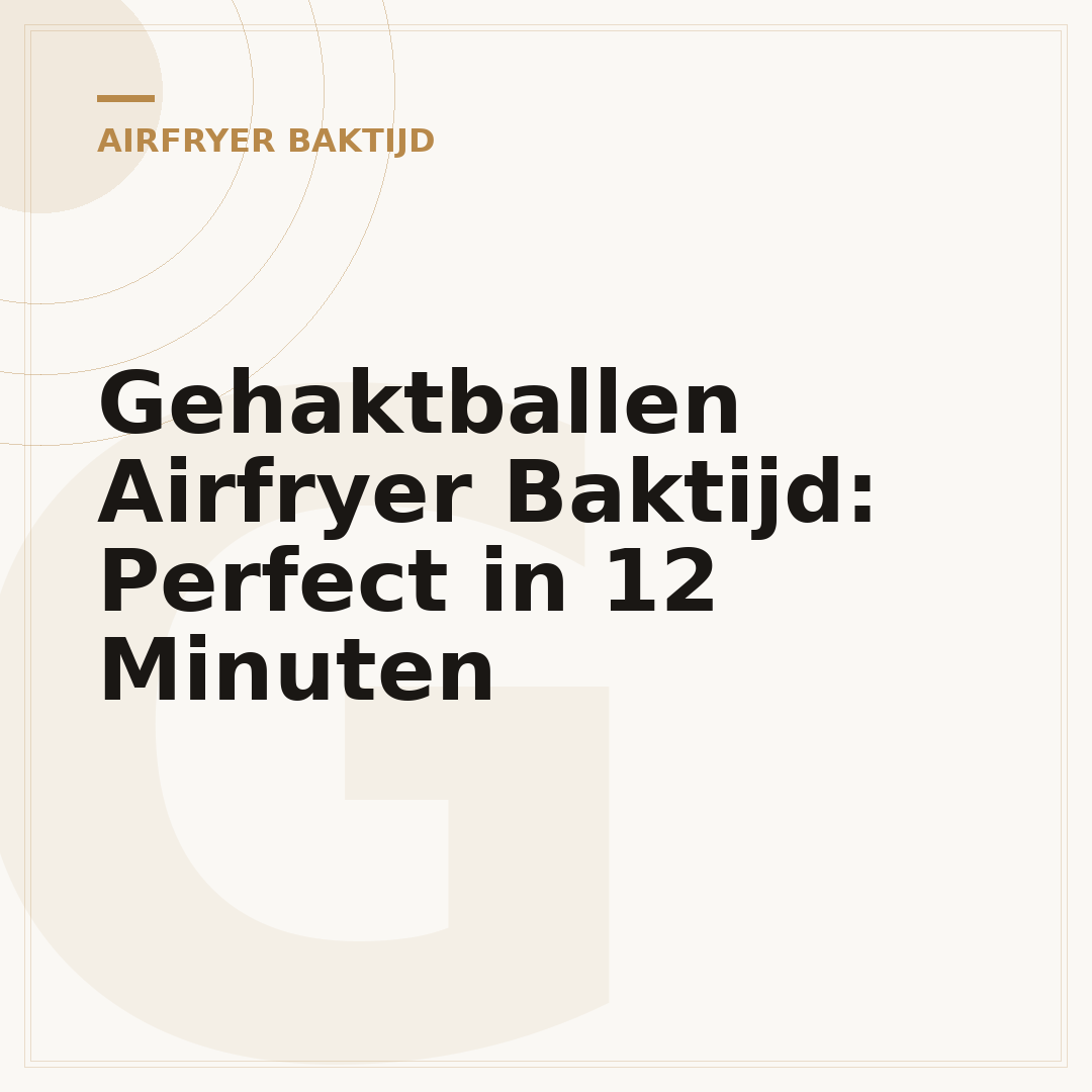 Gehaktballen Airfryer Baktijd: Perfect in 12 Minuten