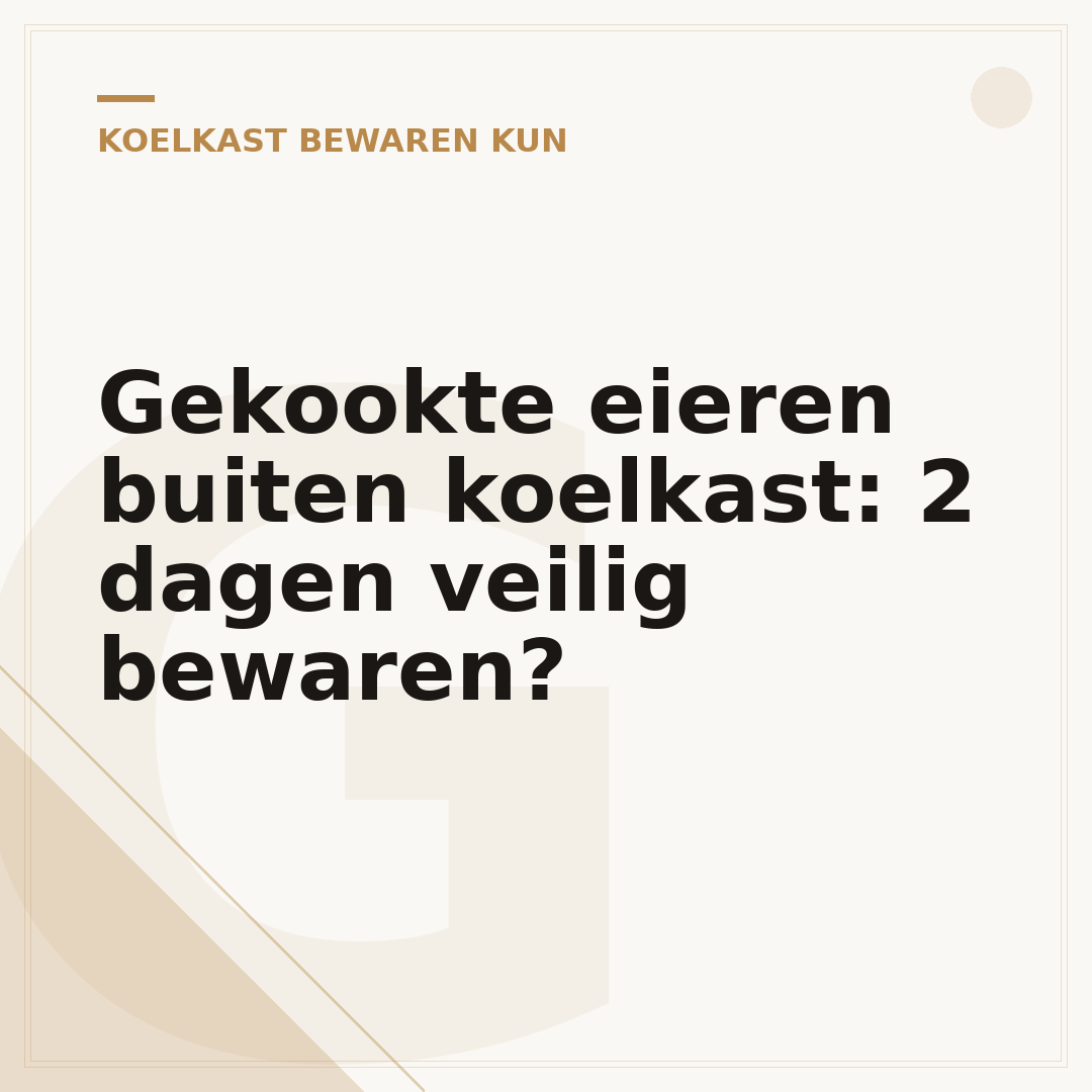 Gekookte eieren buiten koelkast: 2 dagen veilig bewaren?