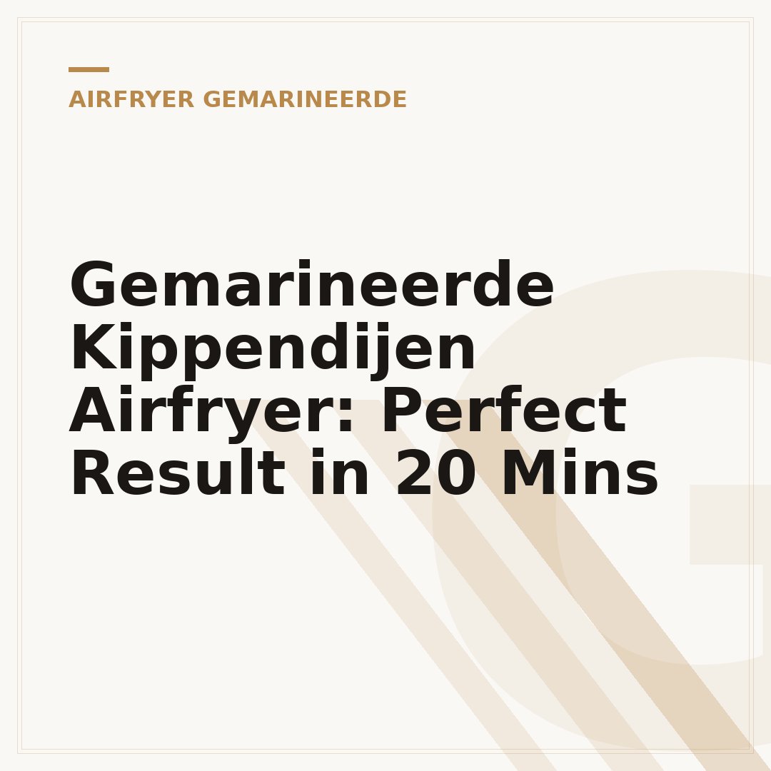 Gemarineerde Kippendijen Airfryer: Perfect Result in 20 Mins