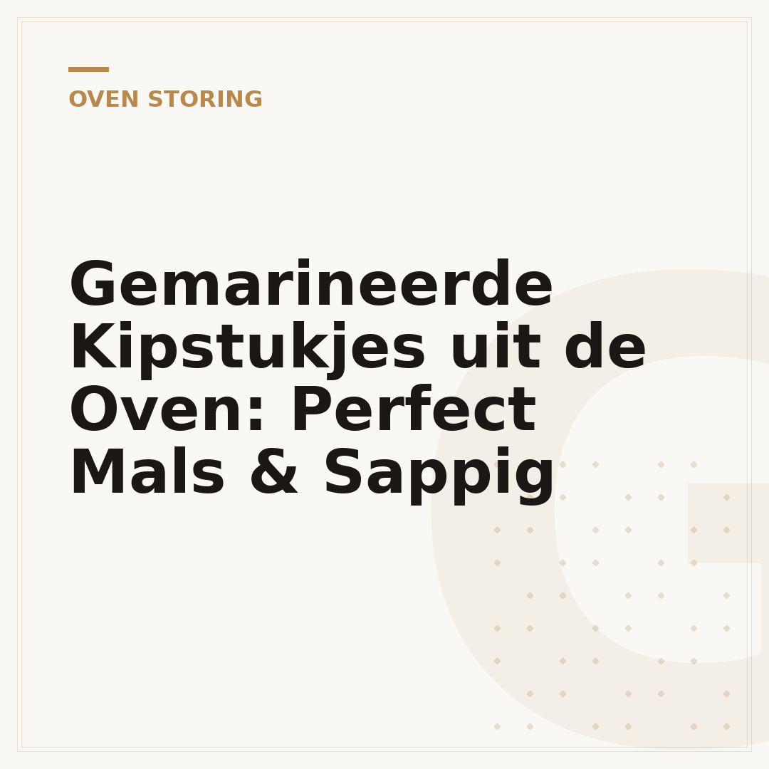 Gemarineerde Kipstukjes uit de Oven: Perfect Mals & Sappig