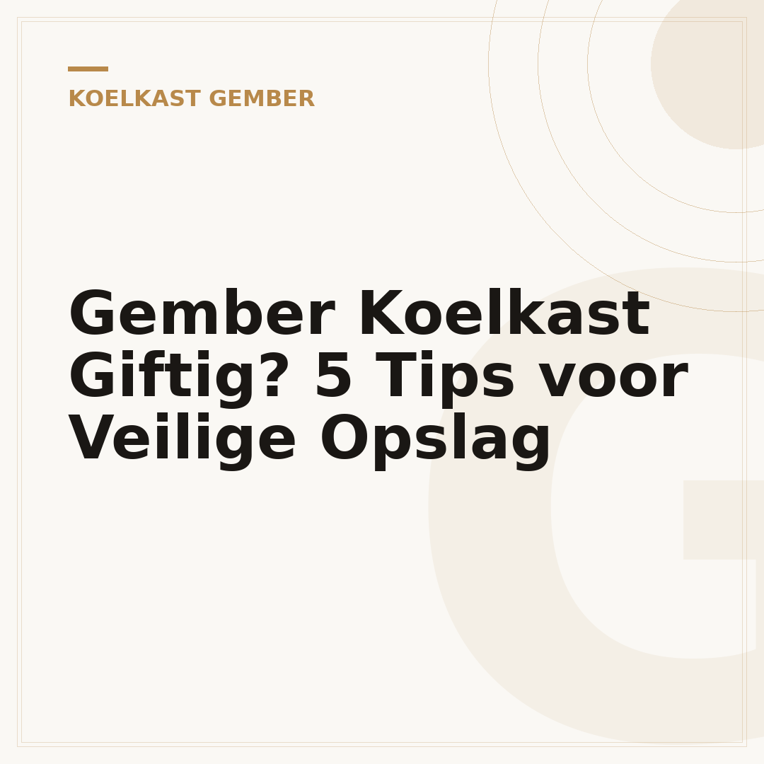 Gember Koelkast Giftig? 5 Tips voor Veilige Opslag