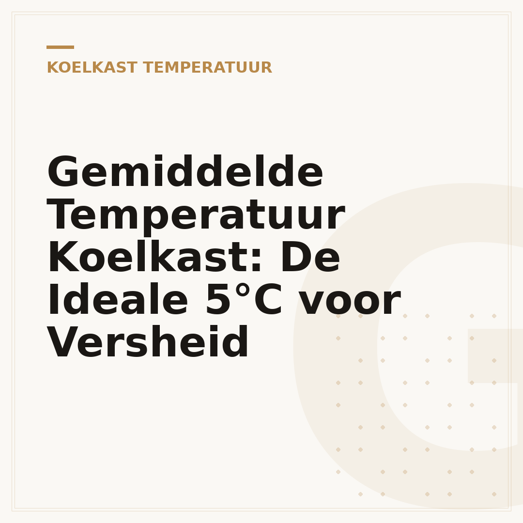 Gemiddelde Temperatuur Koelkast: De Ideale 5°C voor Versheid