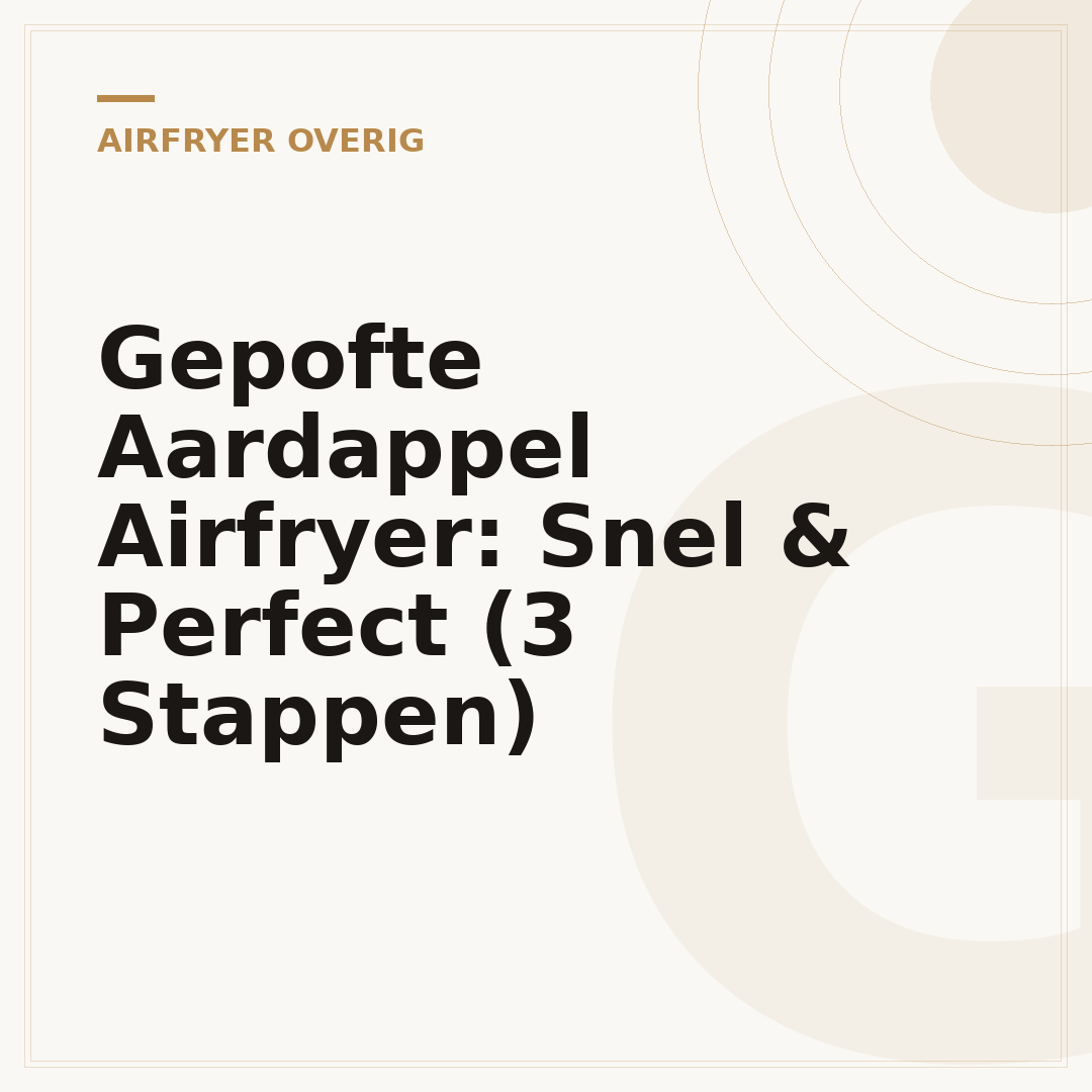 Gepofte Aardappel Airfryer: Snel & Perfect (3 Stappen)
