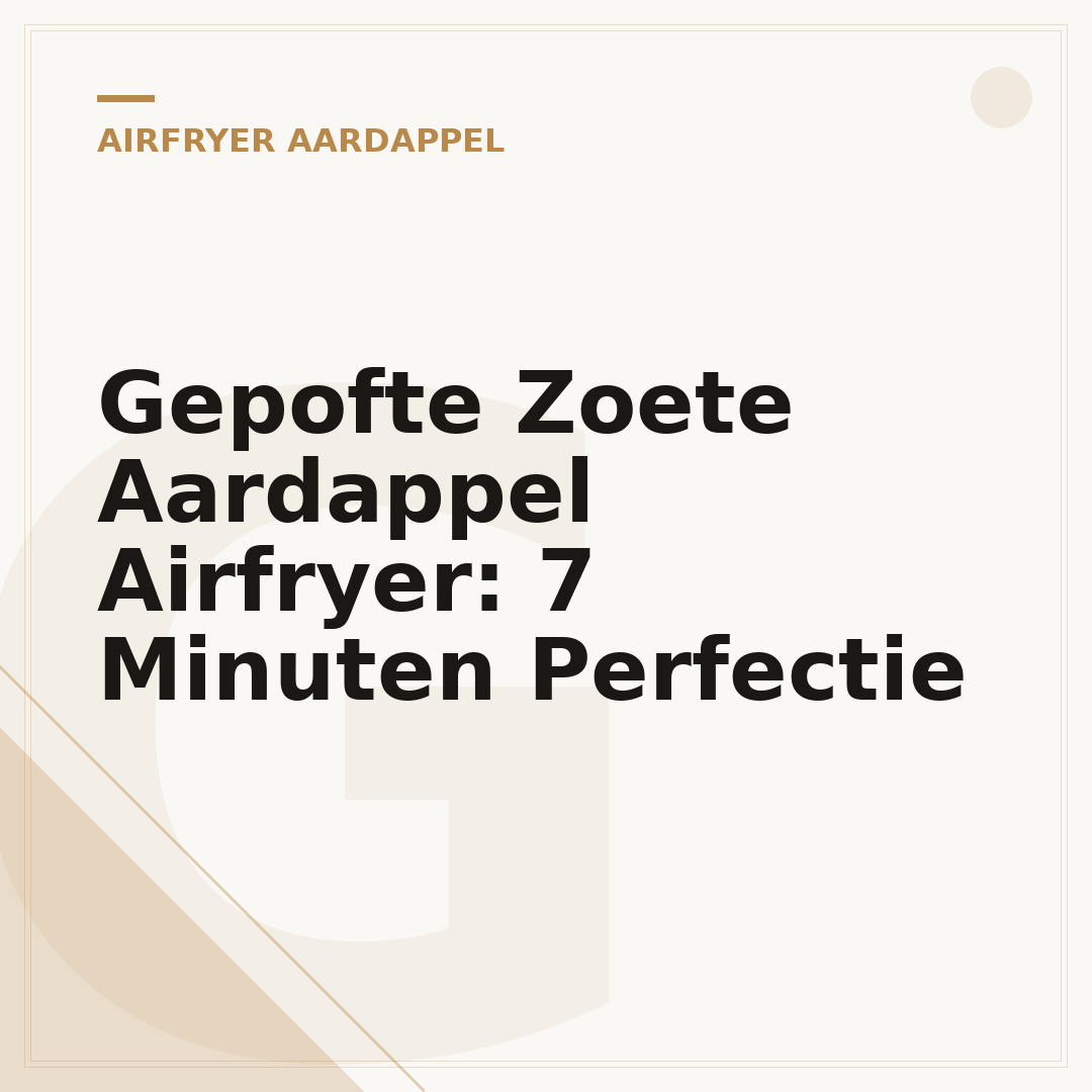 Gepofte Zoete Aardappel Airfryer: 7 Minuten Perfectie