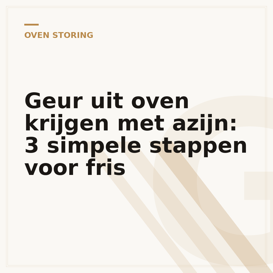 Geur uit oven krijgen met azijn: 3 simpele stappen voor fris