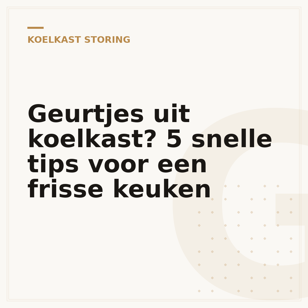 Geurtjes uit koelkast? 5 snelle tips voor een frisse keuken
