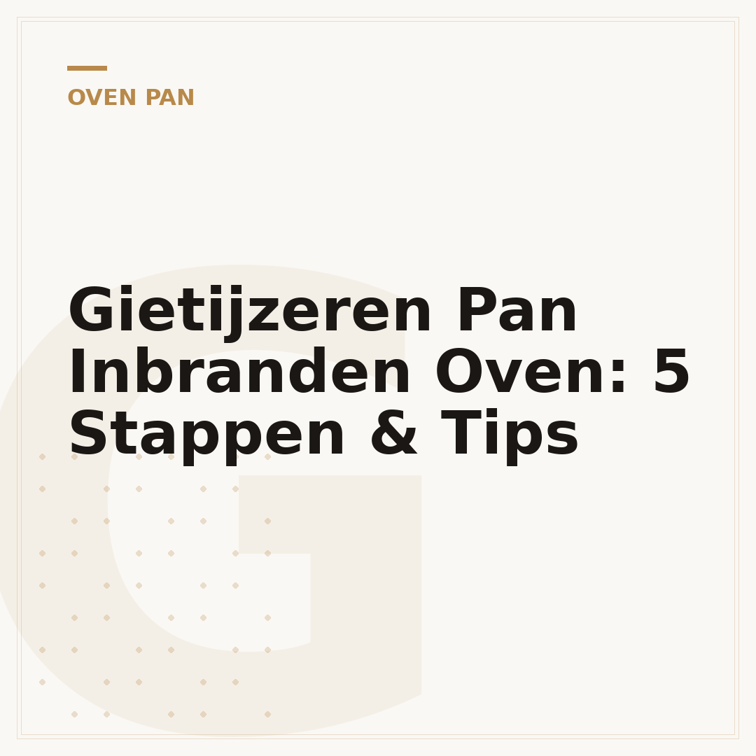 Gietijzeren Pan Inbranden Oven: 5 Stappen & Tips