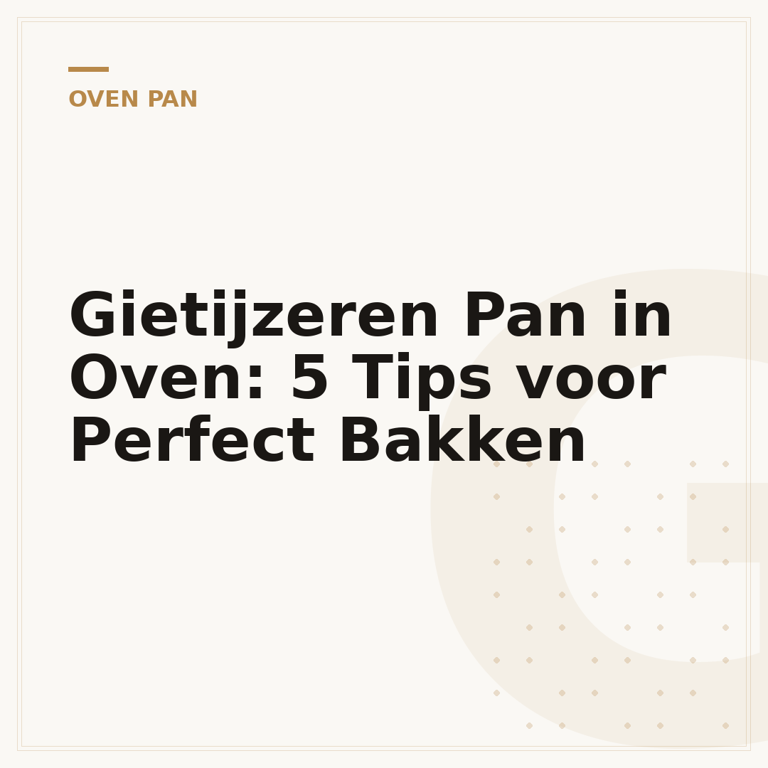 Gietijzeren Pan in Oven: 5 Tips voor Perfect Bakken