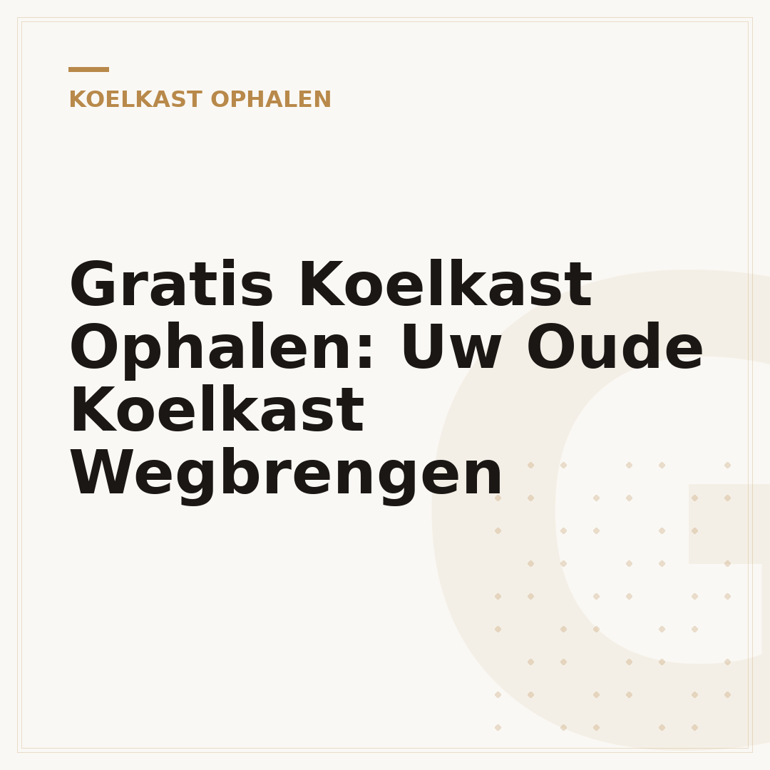 Gratis Koelkast Ophalen: Uw Oude Koelkast Wegbrengen