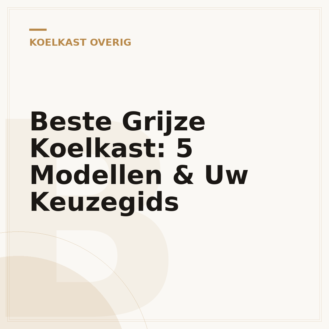 Beste Grijze Koelkast: 5 Modellen & Uw Keuzegids