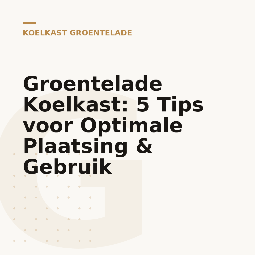 Groentelade Koelkast: 5 Tips voor Optimale Plaatsing & Gebruik
