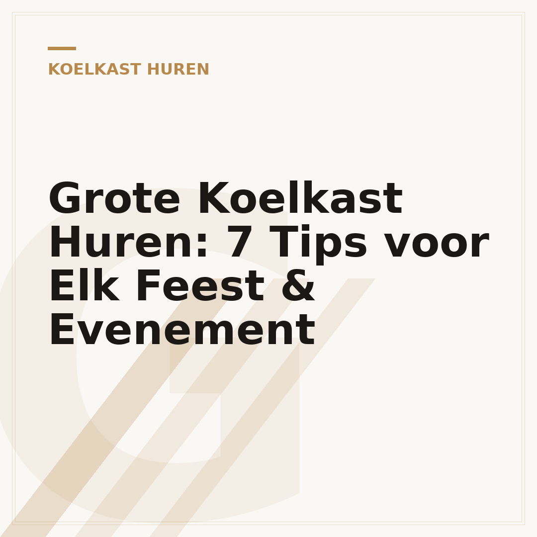 Grote Koelkast Huren: 7 Tips voor Elk Feest & Evenement