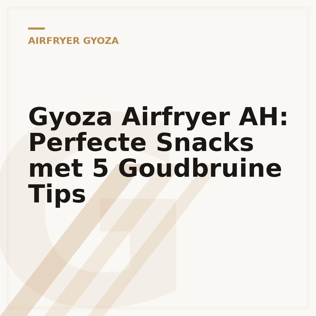 Gyoza Airfryer AH: Perfecte Snacks met 5 Goudbruine Tips