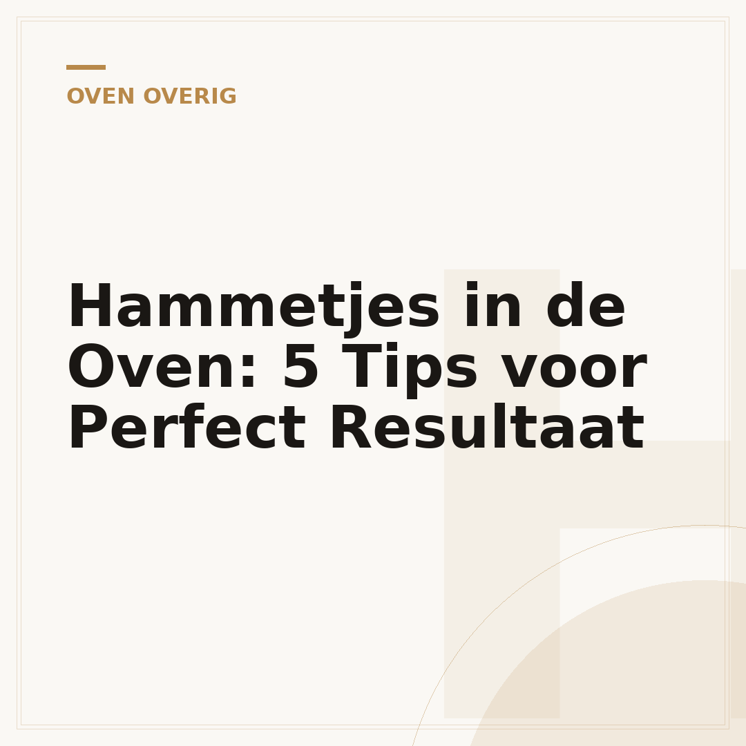 Hammetjes in de Oven: 5 Tips voor Perfect Resultaat