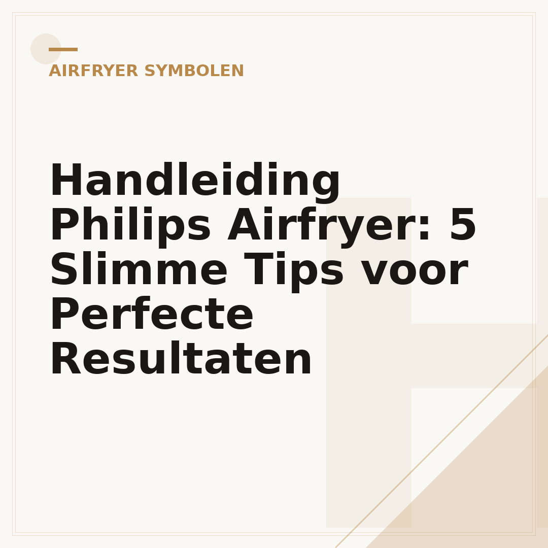 Handleiding Philips Airfryer: 5 Slimme Tips voor Perfecte Resultaten