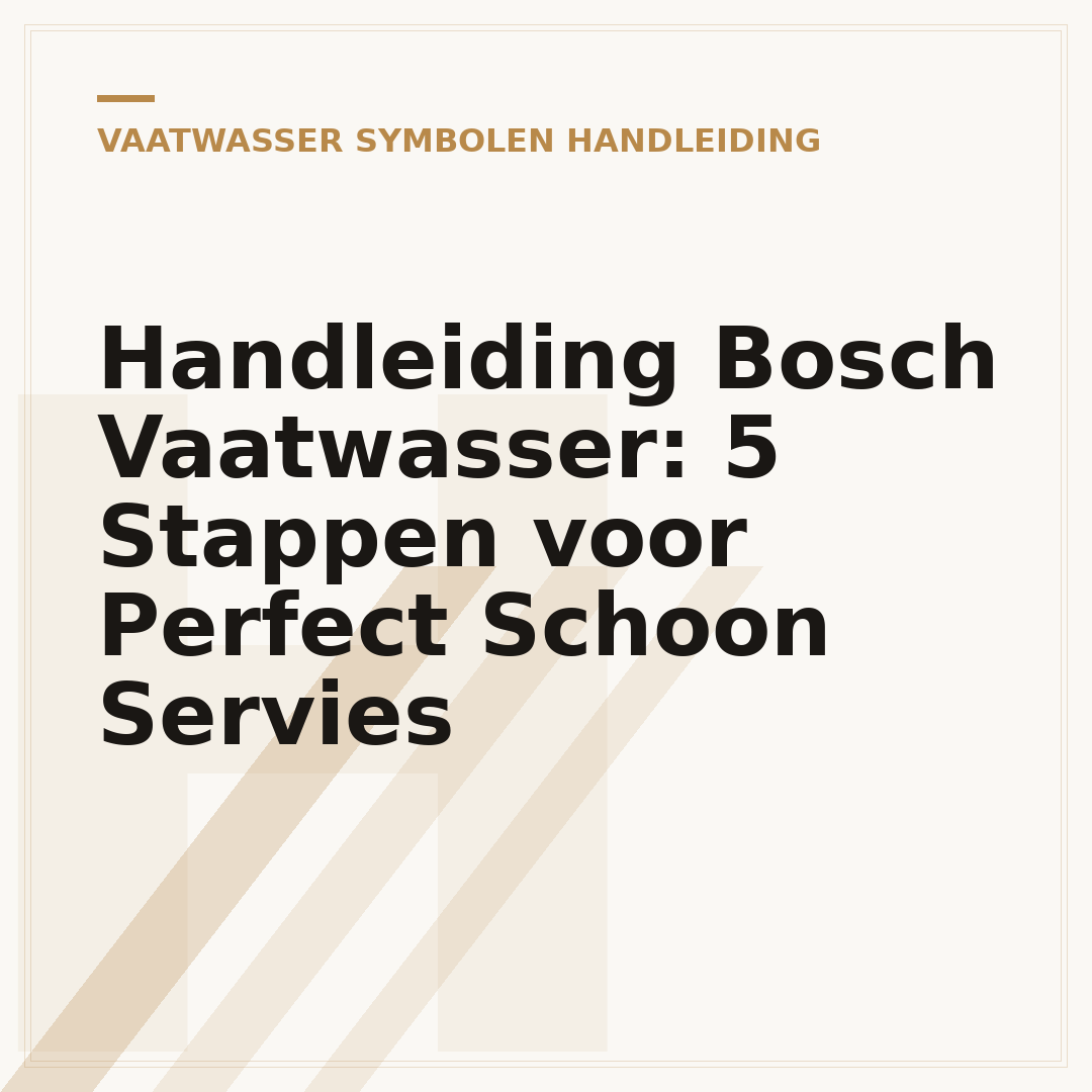 Handleiding Bosch Vaatwasser: 5 Stappen voor Perfect Schoon Servies