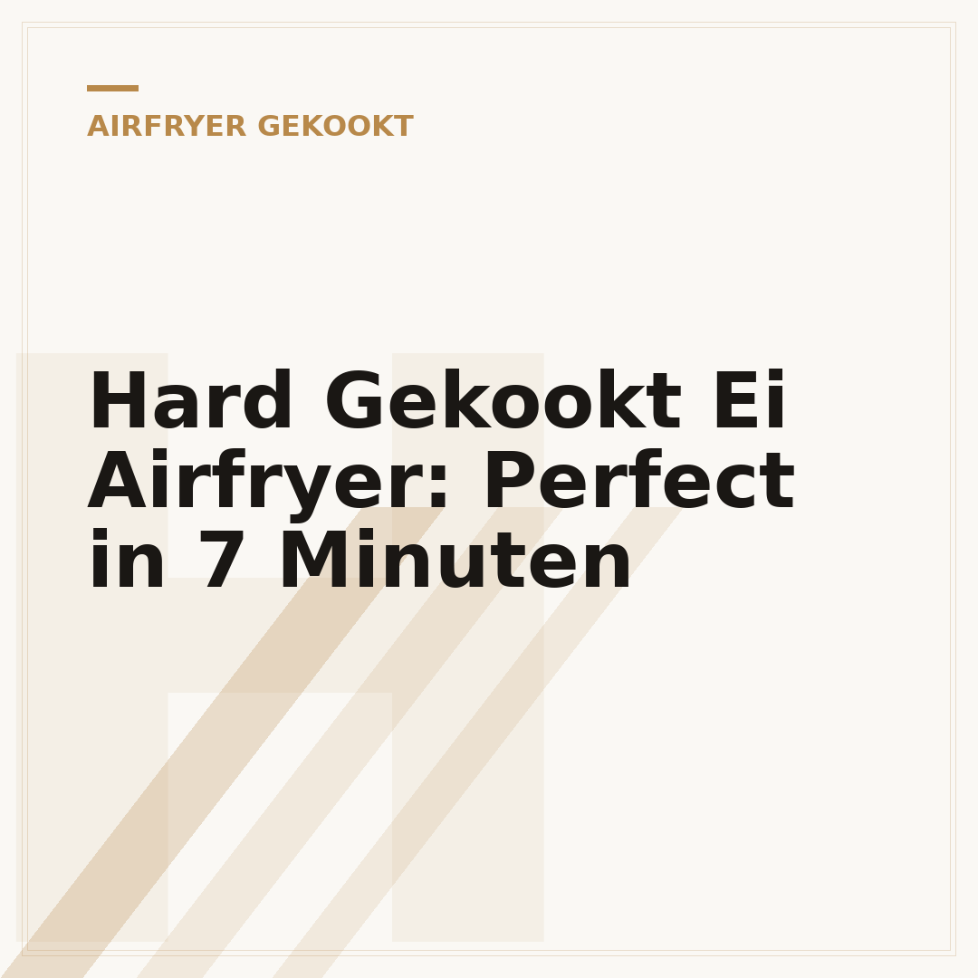 Hard Gekookt Ei Airfryer: Perfect in 7 Minuten