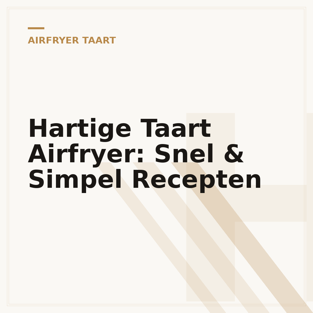 Hartige Taart Airfryer: Snel & Simpel Recepten