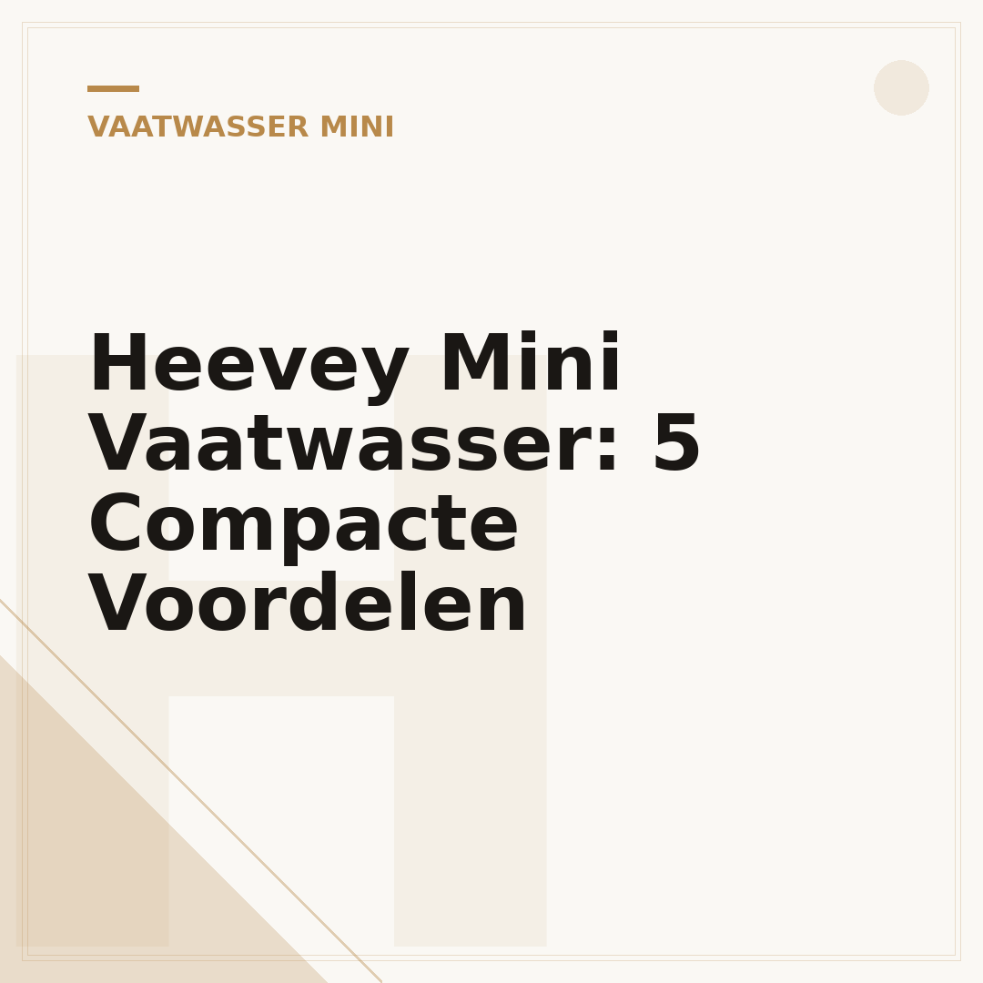 Heevey Mini Vaatwasser: 5 Compacte Voordelen
