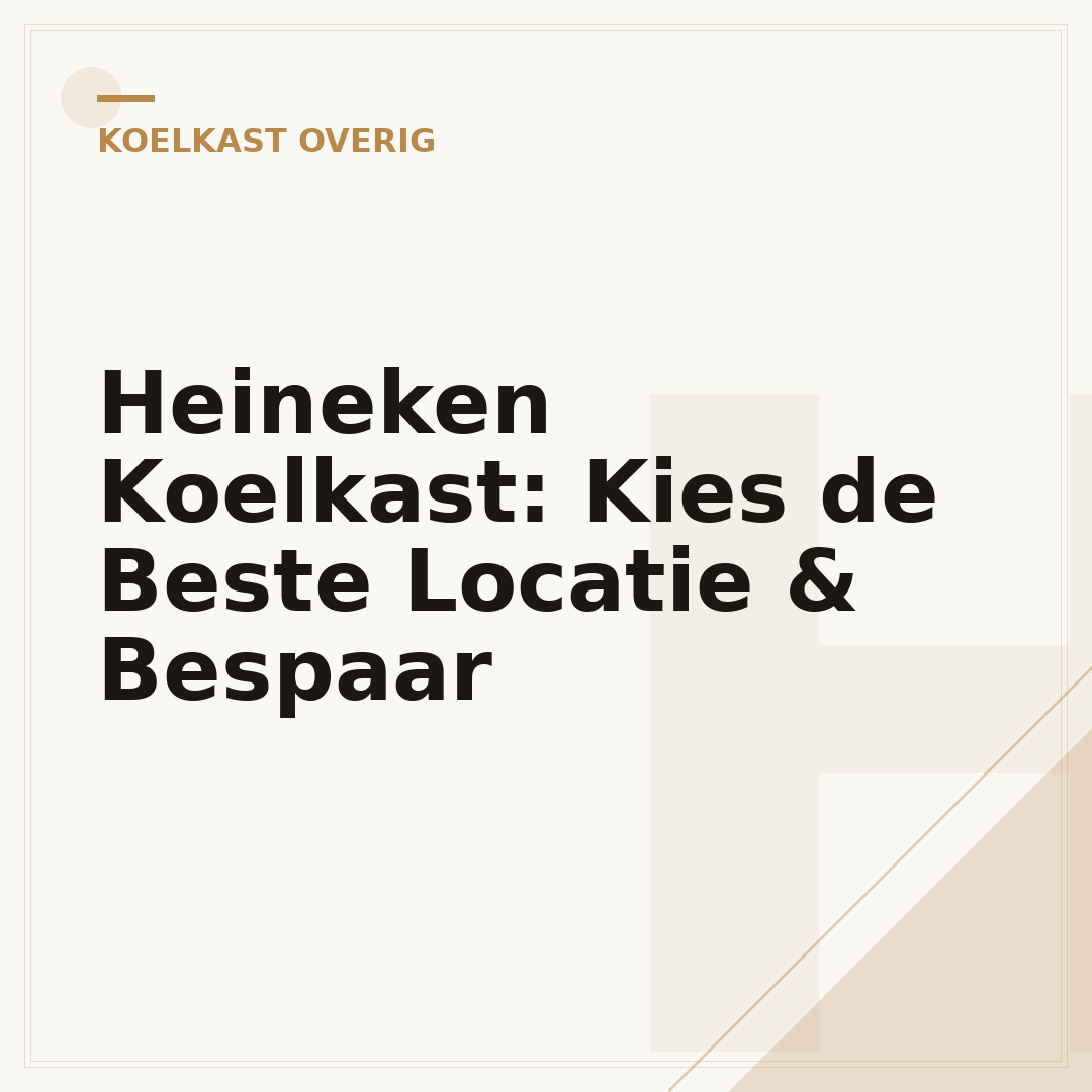 Heineken Koelkast: Kies de Beste Locatie & Bespaar