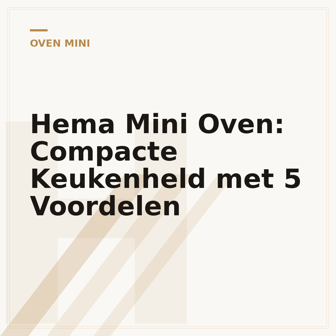 Hema Mini Oven: Compacte Keukenheld met 5 Voordelen