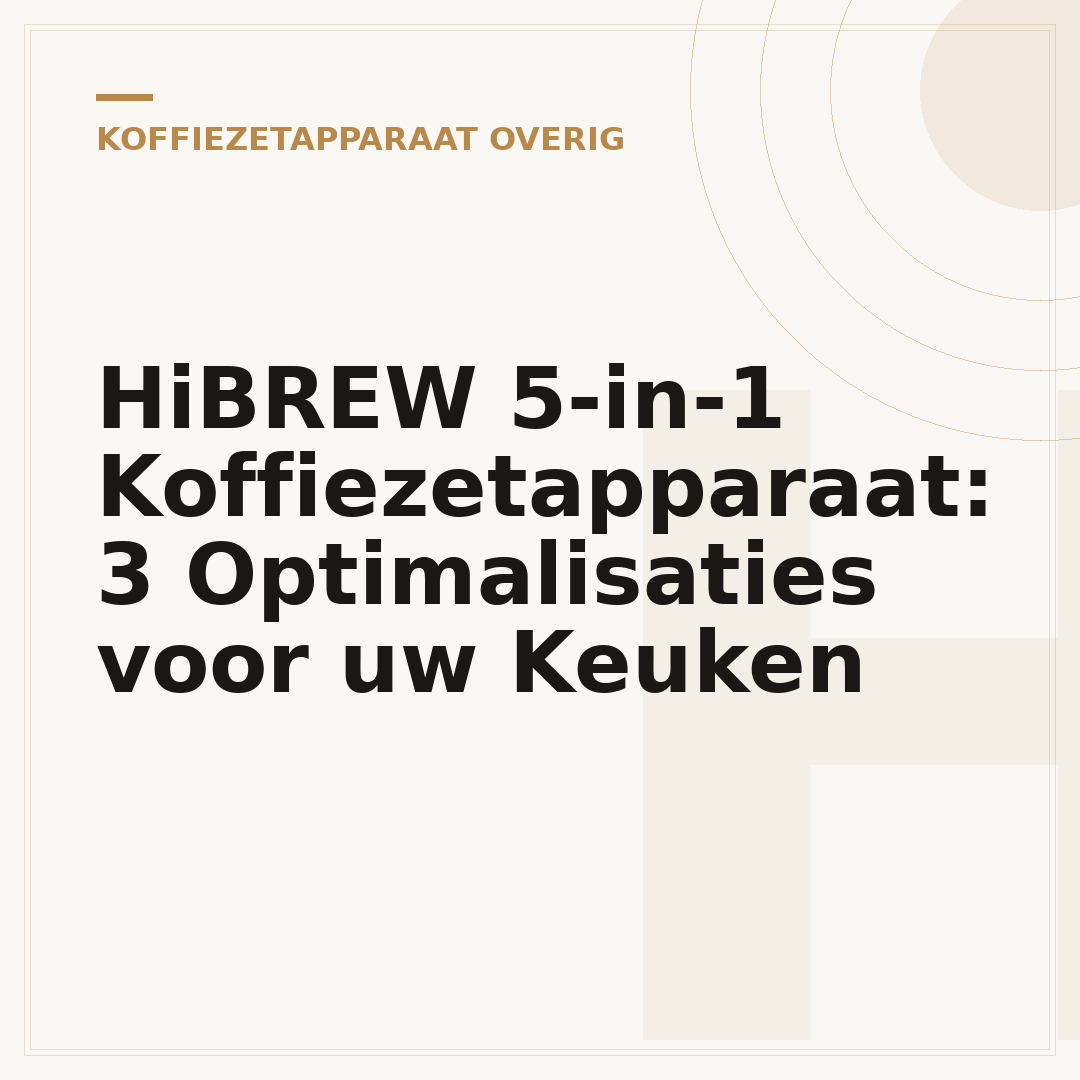 HiBREW 5-in-1 Koffiezetapparaat: 3 Optimalisaties voor uw Keuken