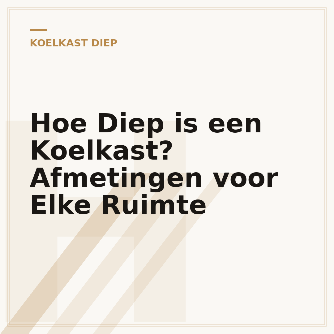 Hoe Diep is een Koelkast? Afmetingen voor Elke Ruimte