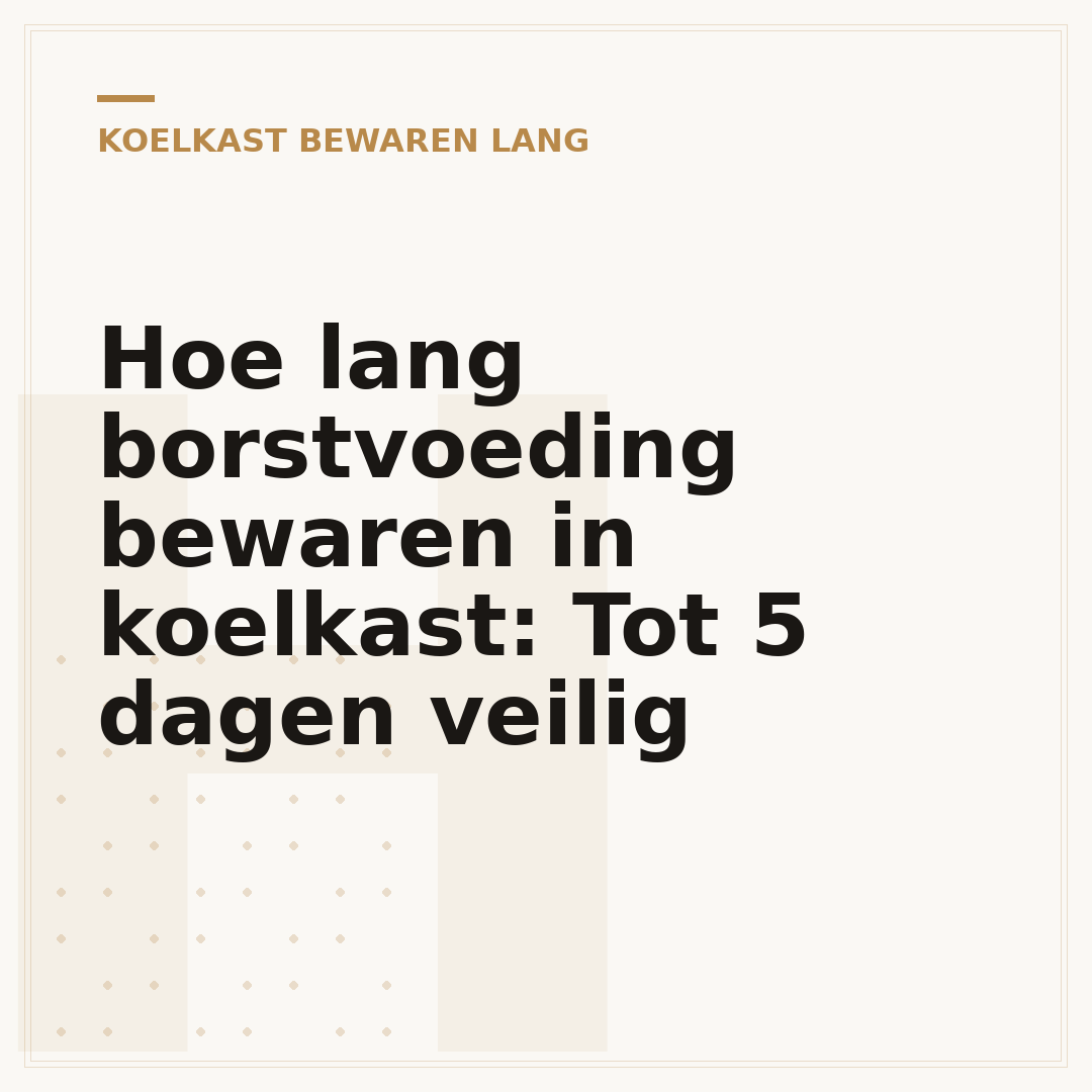 Hoe lang borstvoeding bewaren in koelkast: Tot 5 dagen veilig