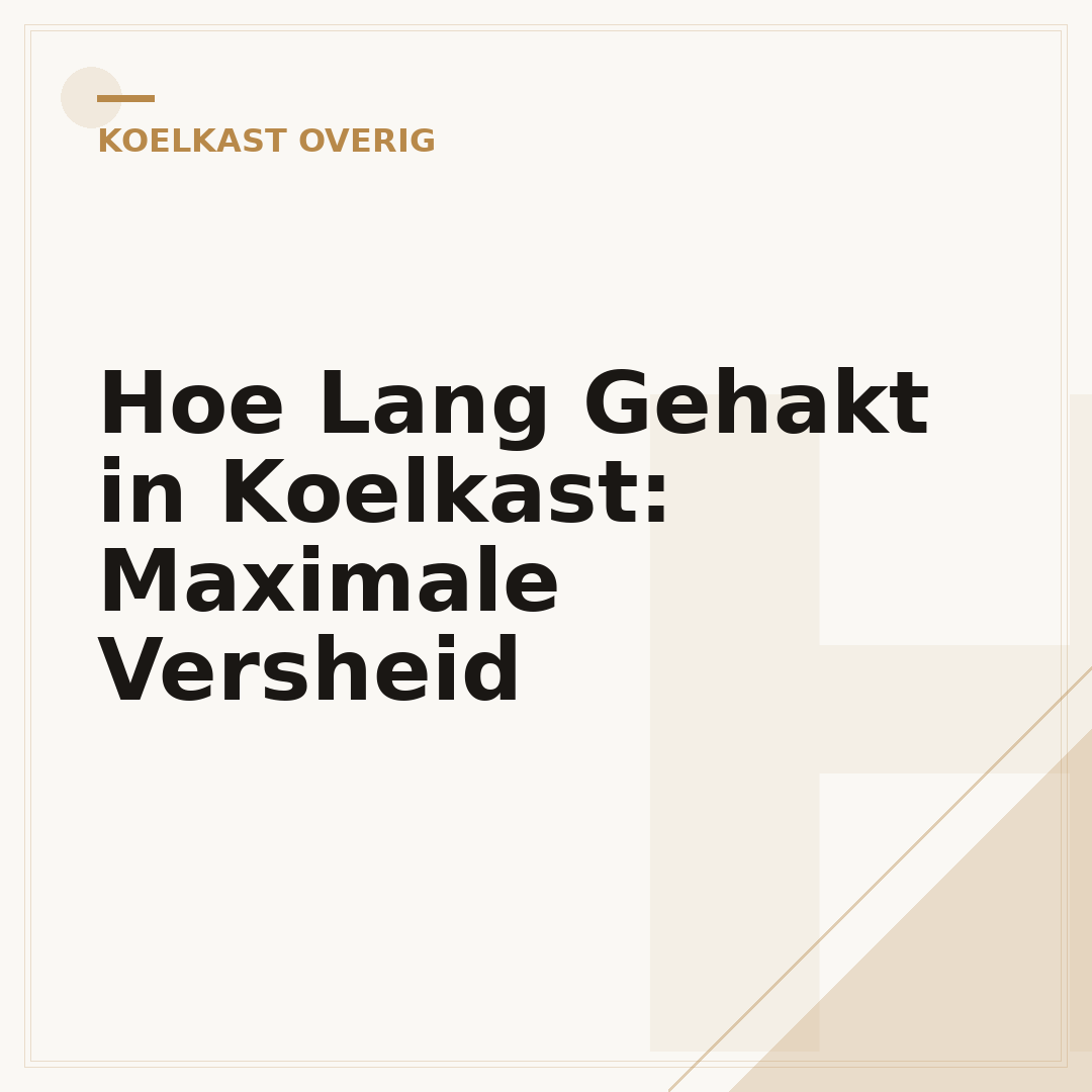 Hoe Lang Gehakt in Koelkast: Maximale Versheid