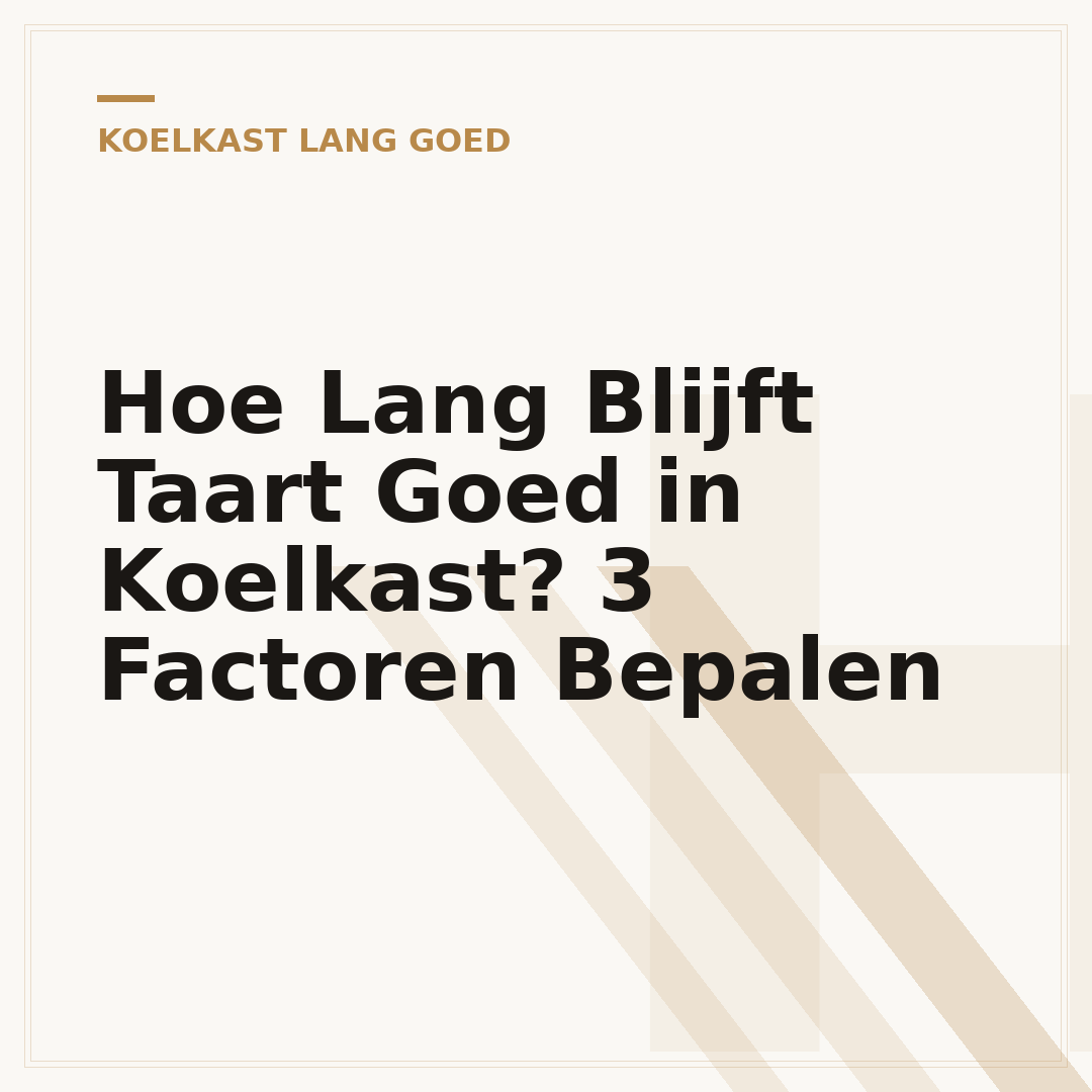 Hoe Lang Blijft Taart Goed in Koelkast? 3 Factoren Bepalen