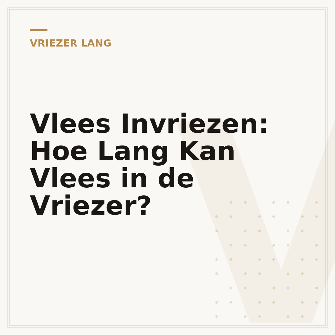 Vlees Invriezen: Hoe Lang Kan Vlees in de Vriezer?