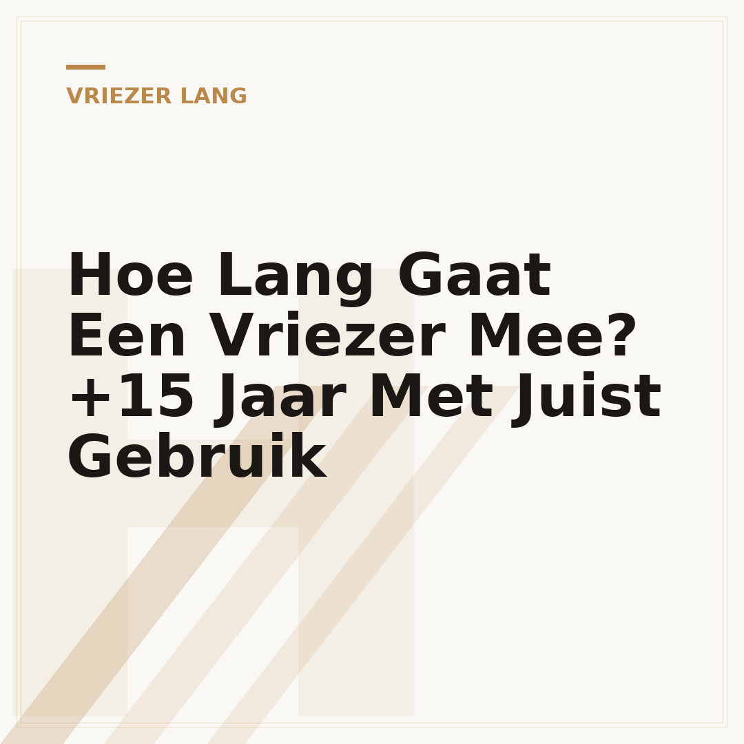 Hoe Lang Gaat Een Vriezer Mee? +15 Jaar Met Juist Gebruik