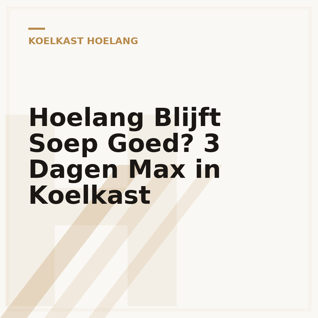 Hoelang Blijft Soep Goed? 3 Dagen Max in Koelkast