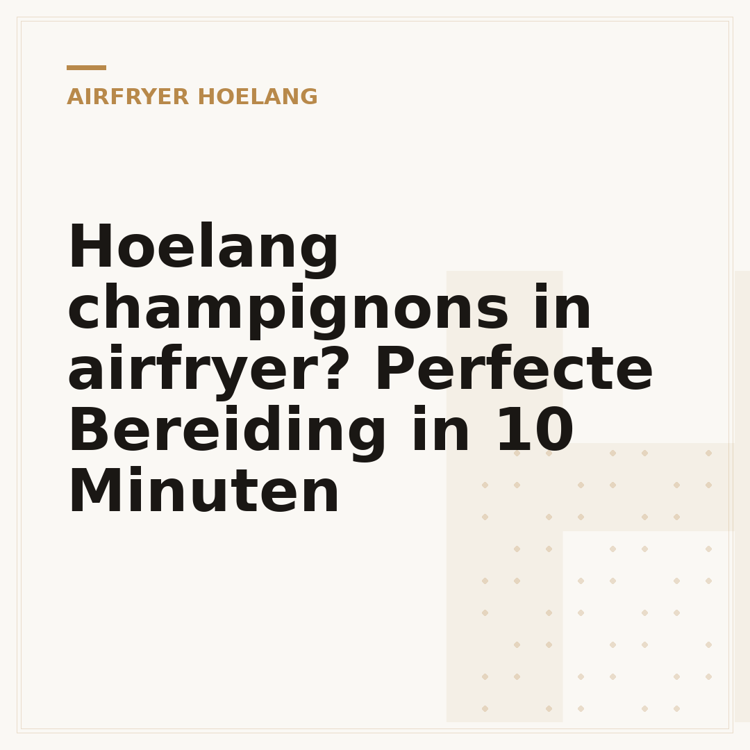 Hoelang champignons in airfryer? Perfecte Bereiding in 10 Minuten