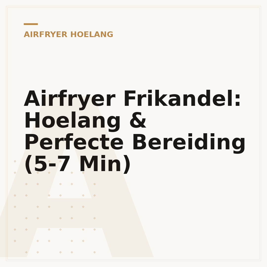 Airfryer Frikandel: Hoelang & Perfecte Bereiding (5-7 Min)