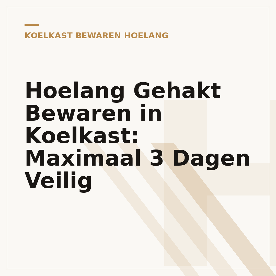 Hoelang Gehakt Bewaren in Koelkast: Maximaal 3 Dagen Veilig