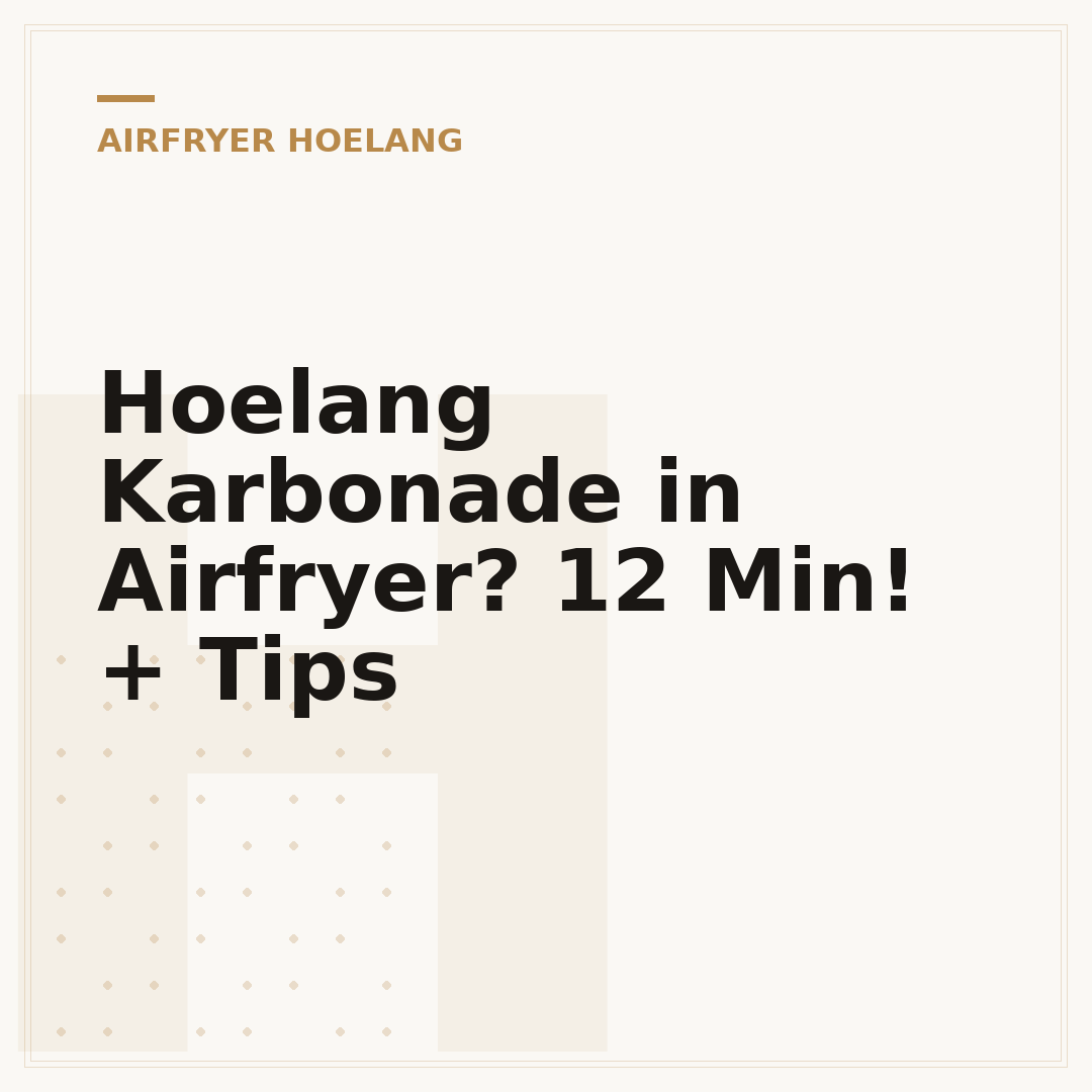 Hoelang Karbonade in Airfryer? 12 Min! + Tips