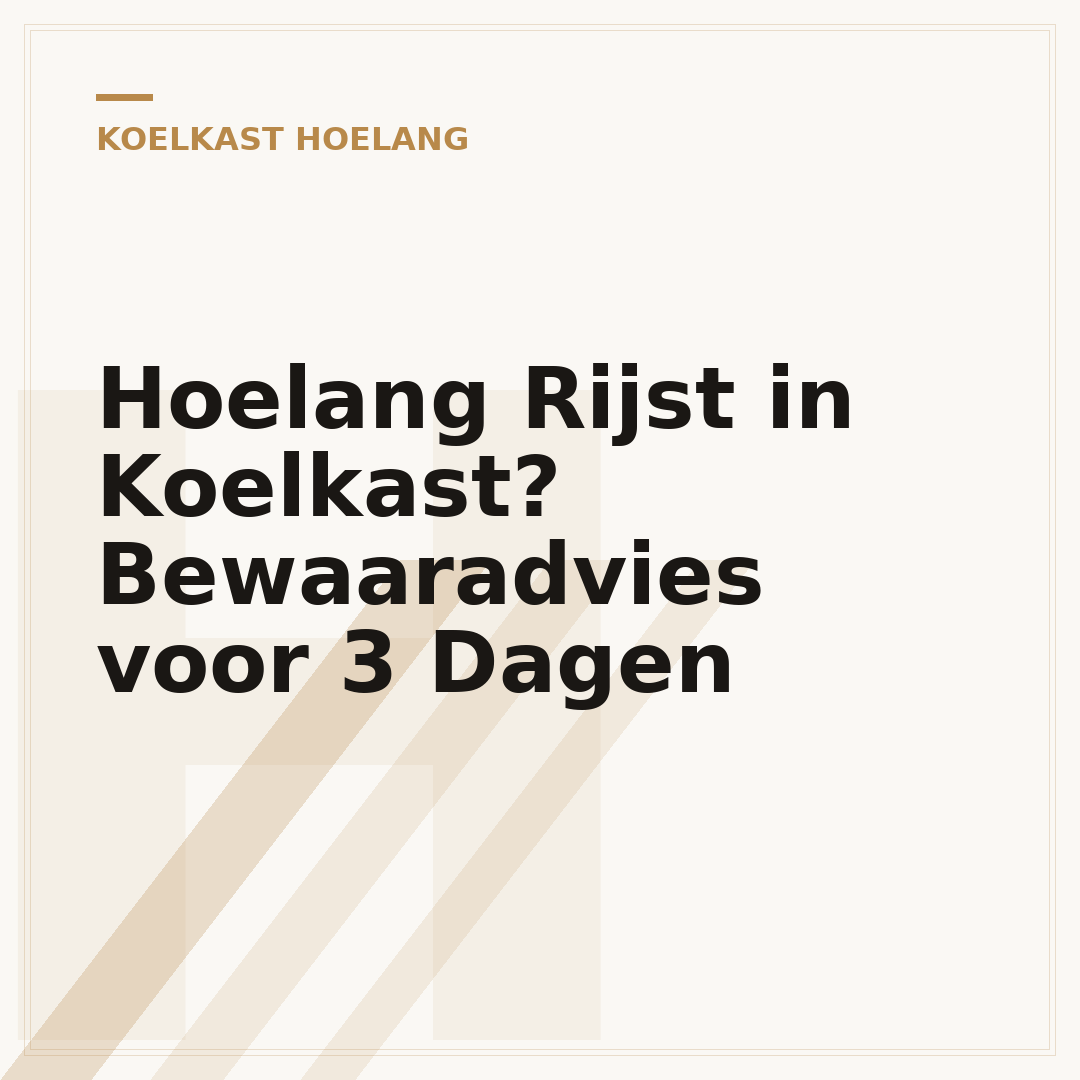 Hoelang Rijst in Koelkast? Bewaaradvies voor 3 Dagen