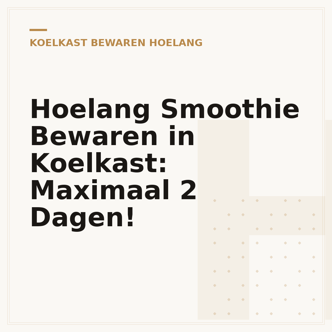 Hoelang Smoothie Bewaren in Koelkast: Maximaal 2 Dagen!