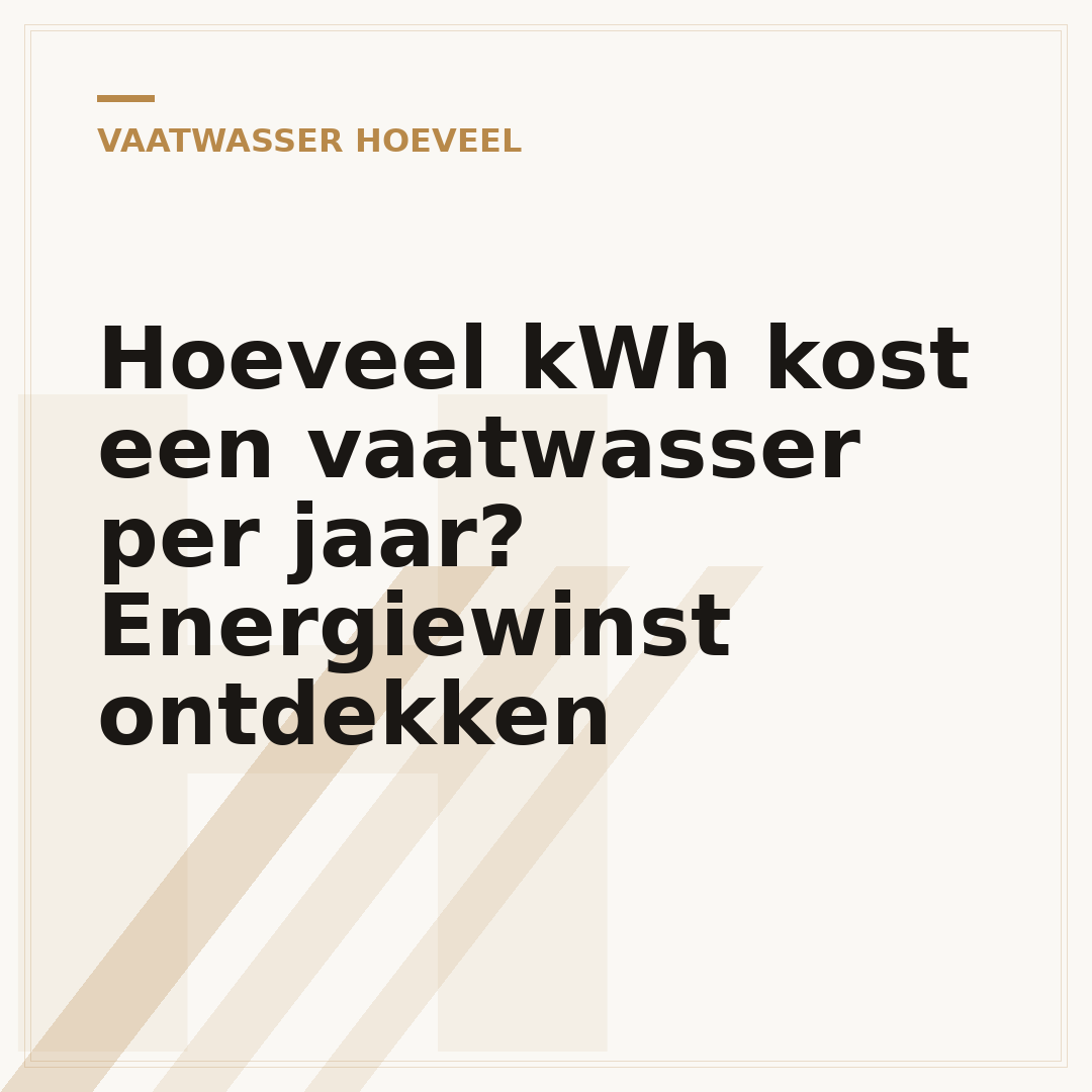 Hoeveel kWh kost een vaatwasser per jaar? Energiewinst ontdekken