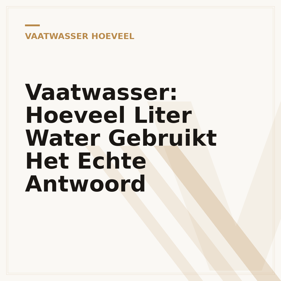 Vaatwasser: Hoeveel Liter Water Gebruikt Het Echte Antwoord