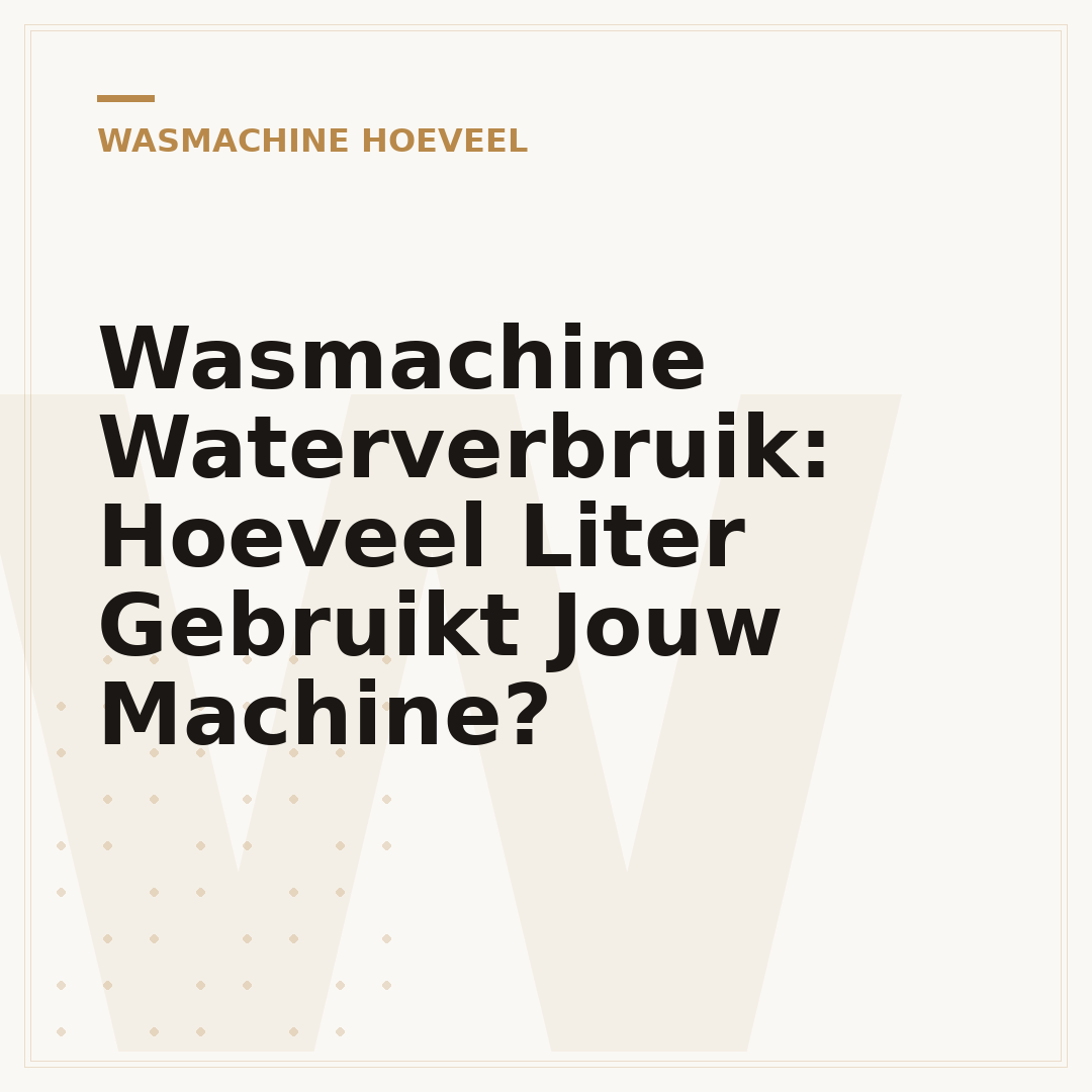 Wasmachine Waterverbruik: Hoeveel Liter Gebruikt Jouw Machine?