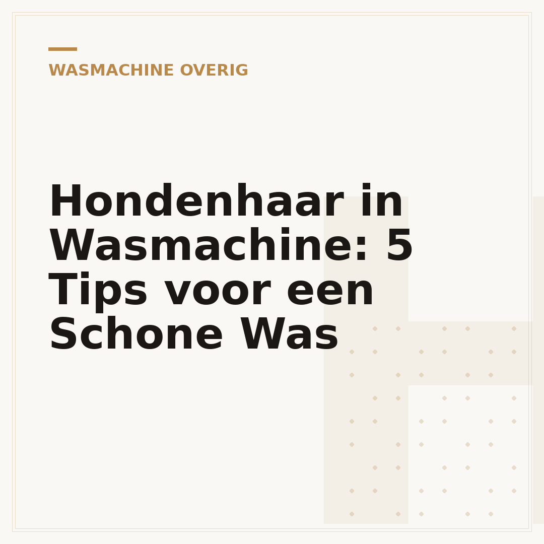 Hondenhaar in Wasmachine: 5 Tips voor een Schone Was