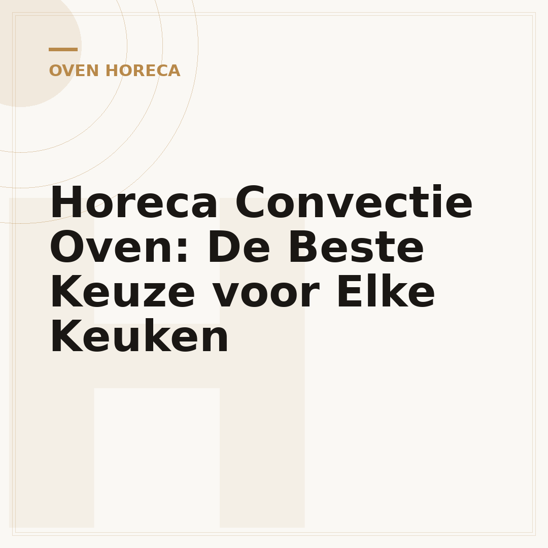 Horeca Convectie Oven: De Beste Keuze voor Elke Keuken