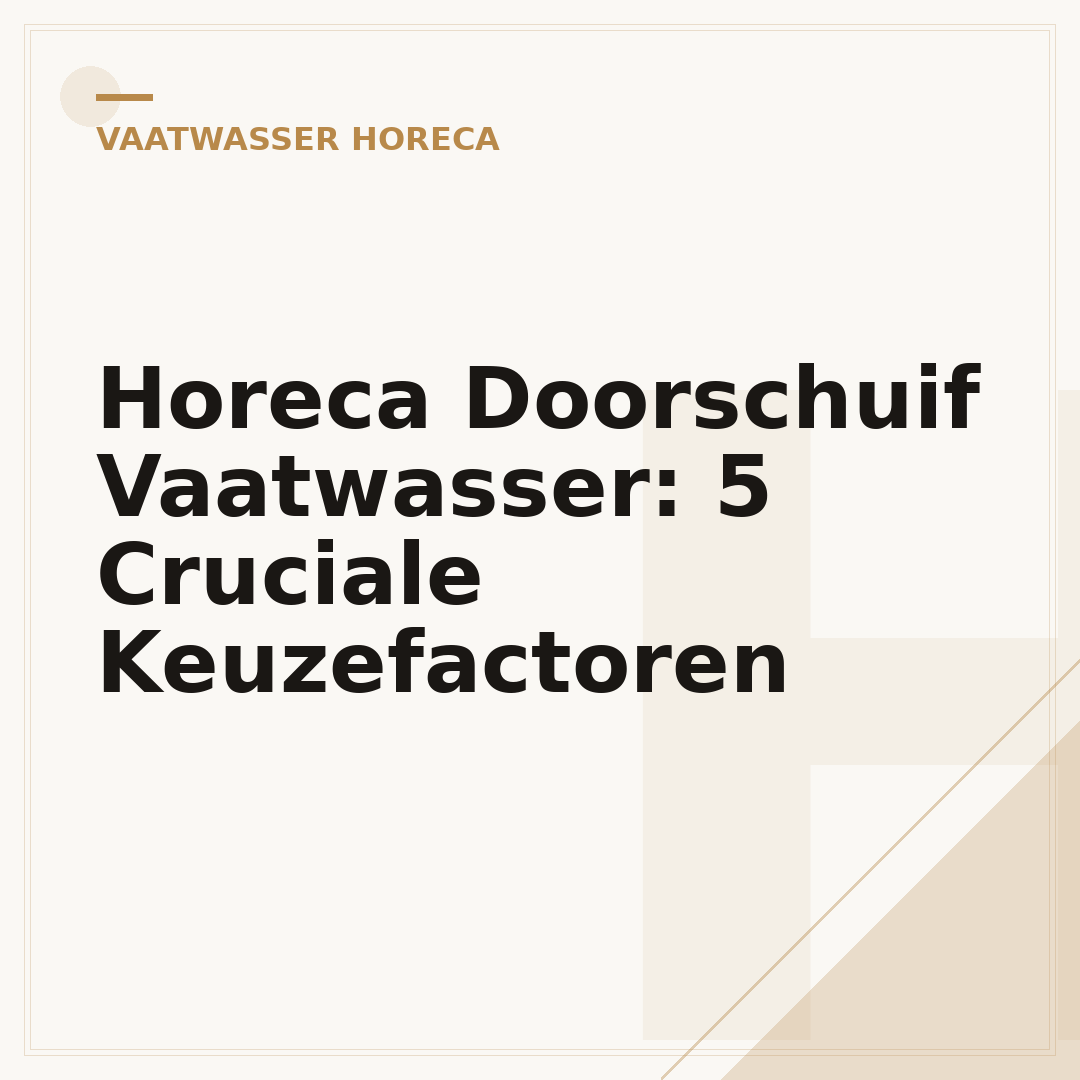 Horeca Doorschuif Vaatwasser: 5 Cruciale Keuzefactoren