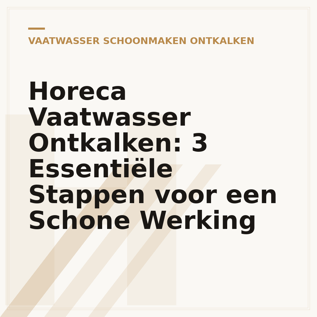 Horeca Vaatwasser Ontkalken: 3 Essentiële Stappen voor een Schone Werking