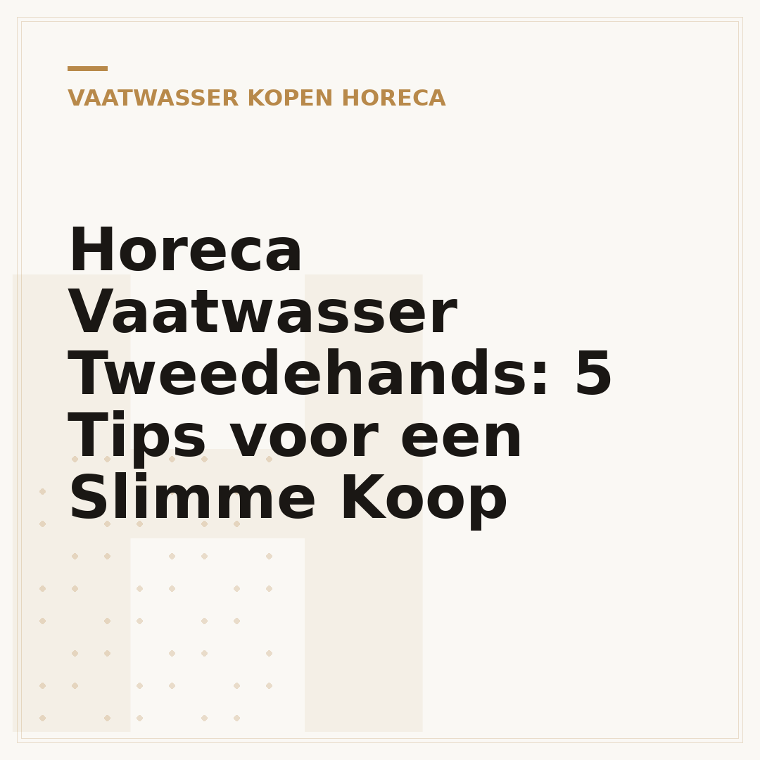 Horeca Vaatwasser Tweedehands: 5 Tips voor een Slimme Koop