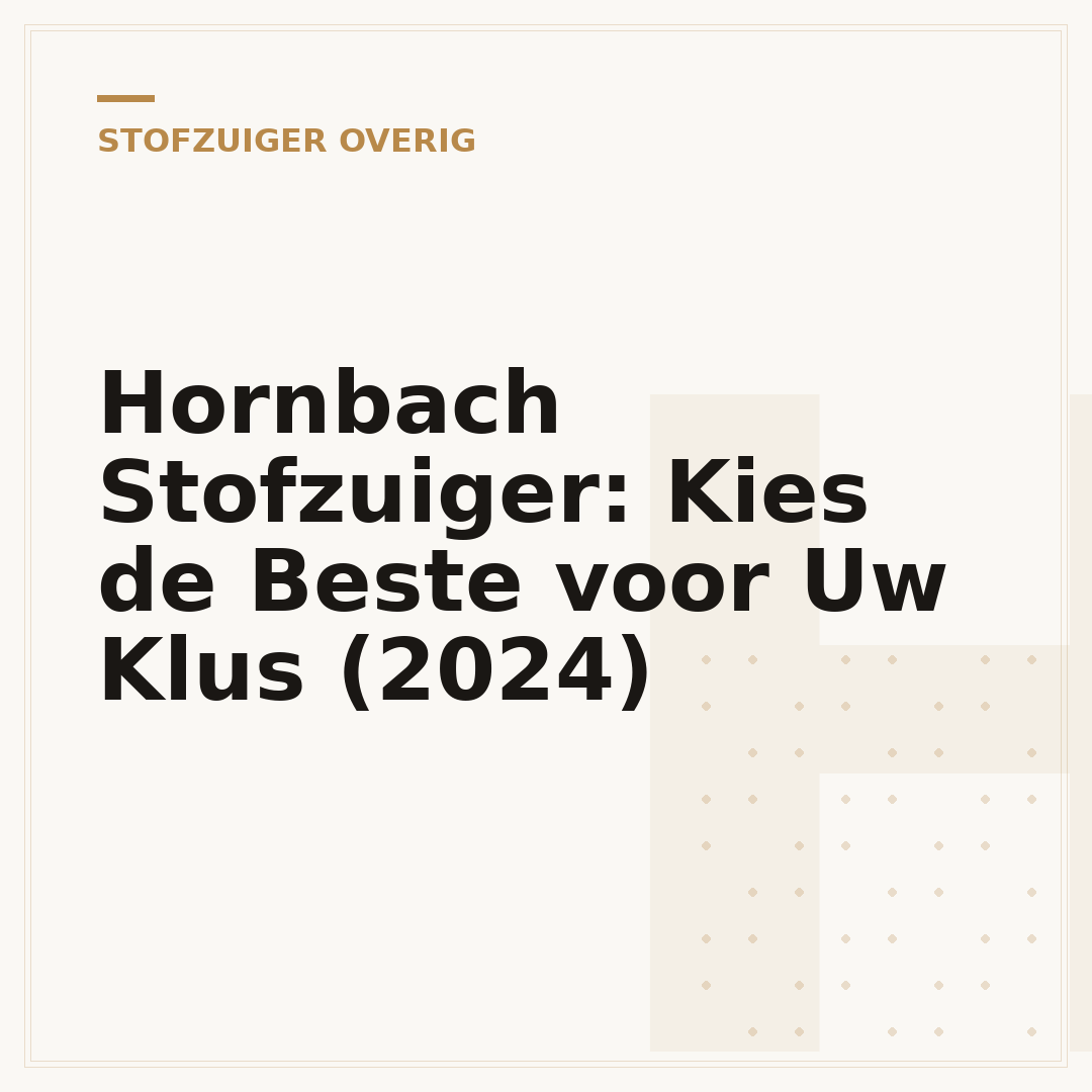 Hornbach Stofzuiger: Kies de Beste voor Uw Klus (2024)