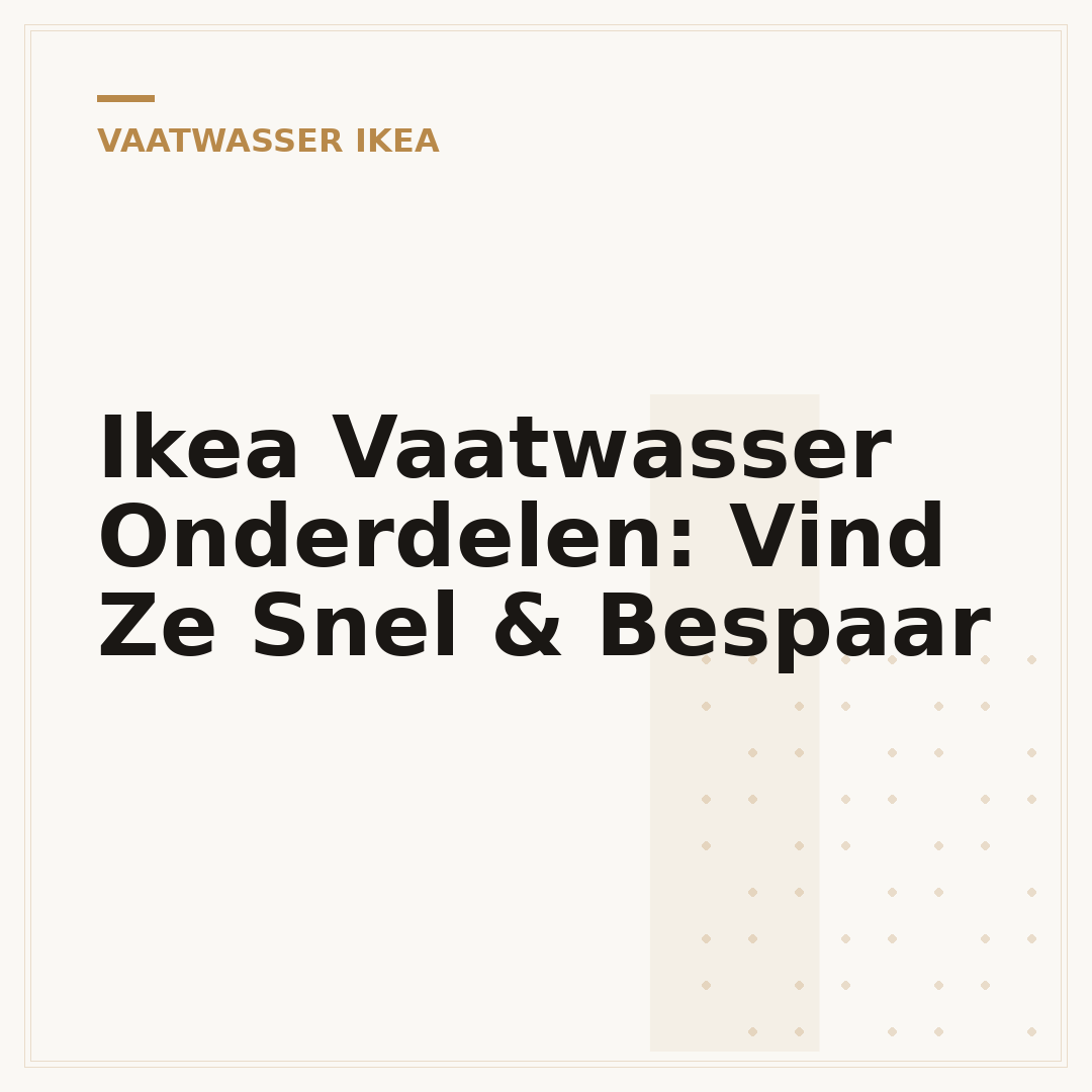 Ikea Vaatwasser Onderdelen: Vind Ze Snel & Bespaar